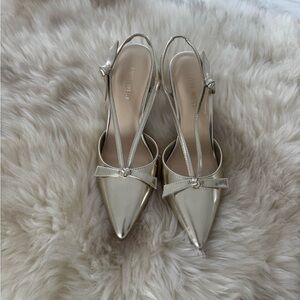 Nine West Metallic Pointed Toe Heels